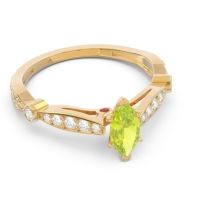 Art Deco Pave Marquise Citrostra Ring