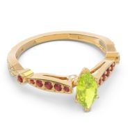Art Deco Pave Marquise Citrostra Ring