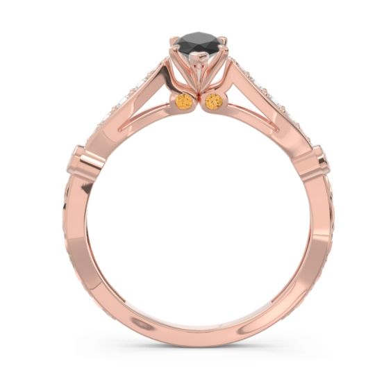 Art Deco Pave Marquise Citrostra Ring