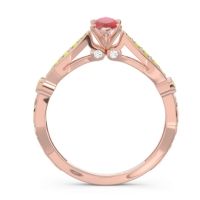 Art Deco Pave Marquise Citrostra Ring