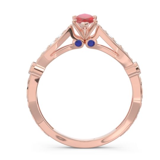 Art Deco Pave Marquise Citrostra Ring