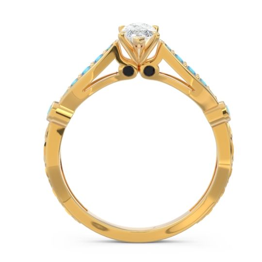 Art Deco Pave Marquise Citrostra Ring