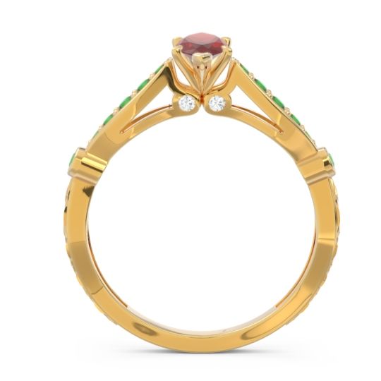Art Deco Pave Marquise Citrostra Ring