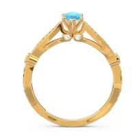 Art Deco Pave Marquise Citrostra Ring