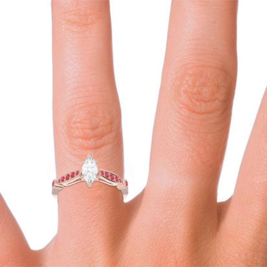 Art Deco Pave Marquise Citrostra Ring