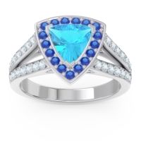 Halo Pave Trillion Tala Ring
