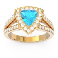 Halo Pave Trillion Tala Ring