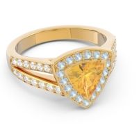 Halo Pave Trillion Tala Ring