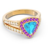 Halo Pave Trillion Tala Ring