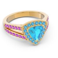 Halo Pave Trillion Tala Ring