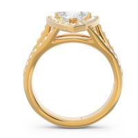 Halo Pave Trillion Tala Ring