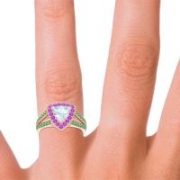Halo Pave Trillion Tala Ring