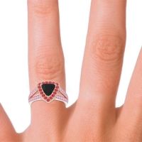 Halo Pave Trillion Tala Ring