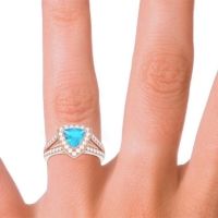 Halo Pave Trillion Tala Ring
