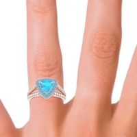 Halo Pave Trillion Tala Ring