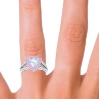 Halo Pave Trillion Tala Ring