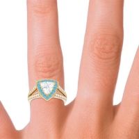 Halo Pave Trillion Tala Ring