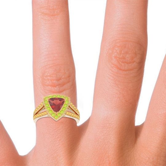 Halo Pave Trillion Tala Ring