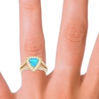 Halo Pave Trillion Tala Ring