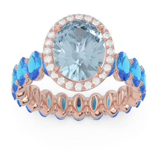 Ornate Halo Oval Rajakula Ring