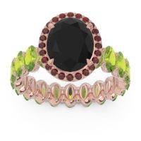 Ornate Halo Oval Rajakula Ring