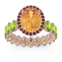 Ornate Halo Oval Rajakula Ring
