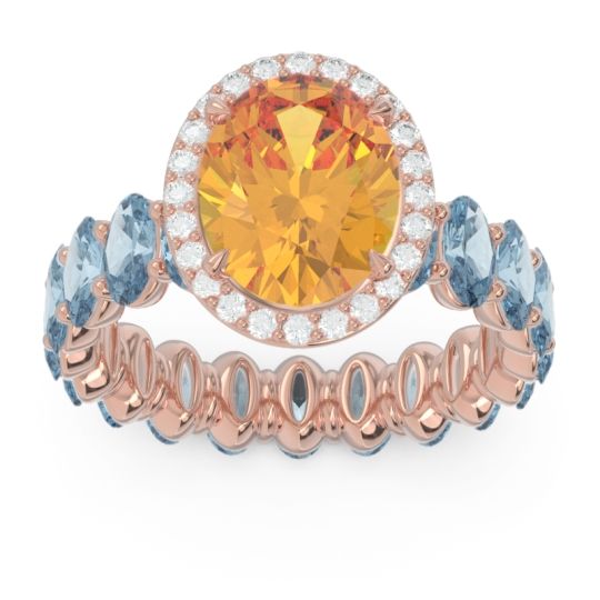 Ornate Halo Oval Rajakula Ring