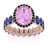 Ornate Halo Oval Rajakula Ring