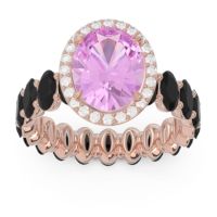 Ornate Halo Oval Rajakula Ring