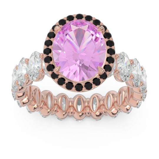 Ornate Halo Oval Rajakula Ring