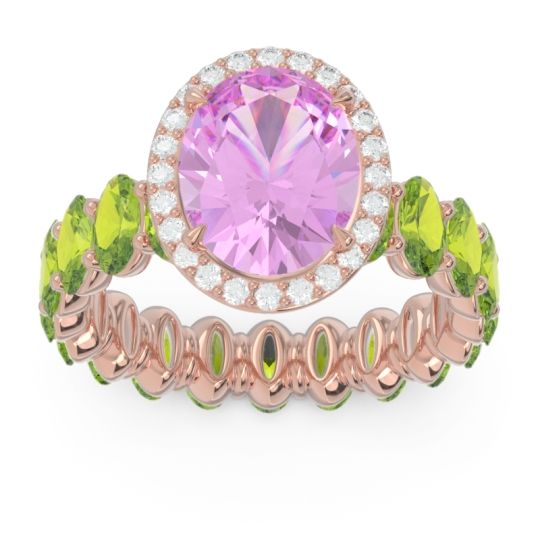 Ornate Halo Oval Rajakula Ring