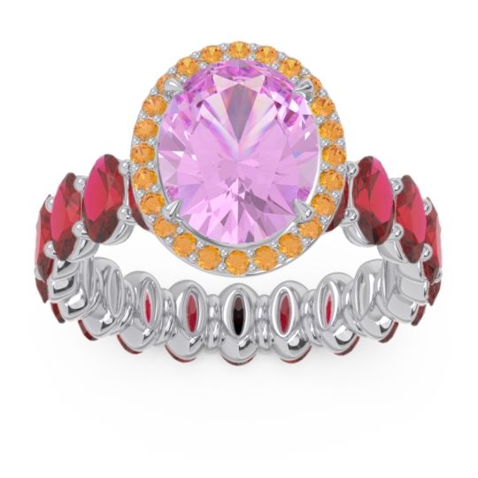 Ornate Halo Oval Rajakula Ring
