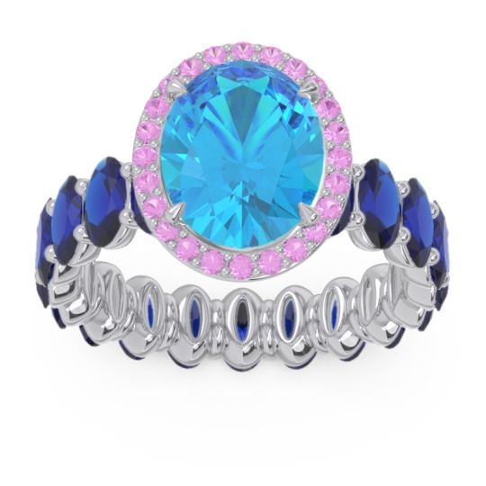Ornate Halo Oval Rajakula Ring