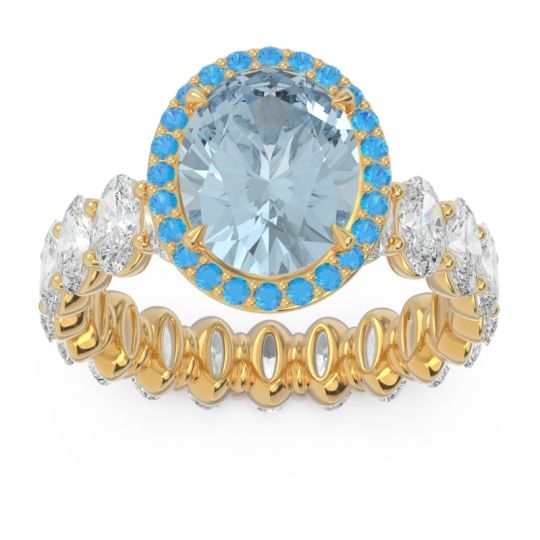 Ornate Halo Oval Rajakula Ring