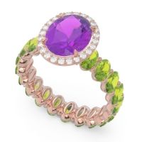 Ornate Halo Oval Rajakula Ring