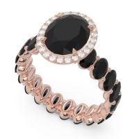 Ornate Halo Oval Rajakula Ring