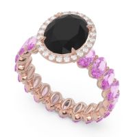 Ornate Halo Oval Rajakula Ring