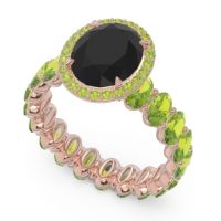 Ornate Halo Oval Rajakula Ring