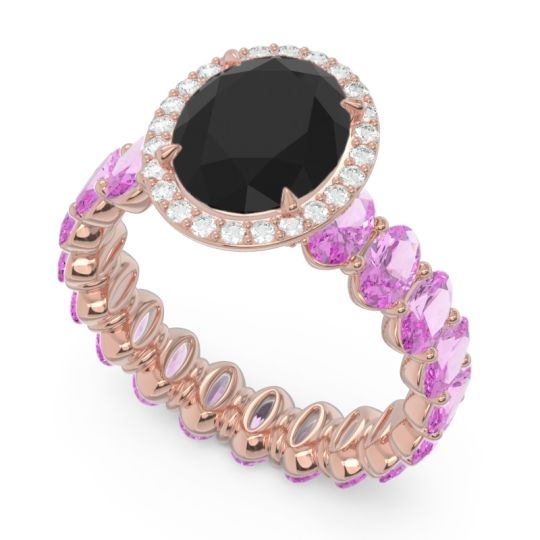 Ornate Halo Oval Rajakula Ring