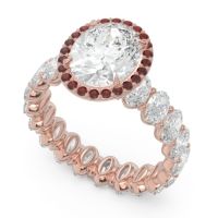 Ornate Halo Oval Rajakula Ring