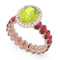 Ornate Halo Oval Rajakula Ring