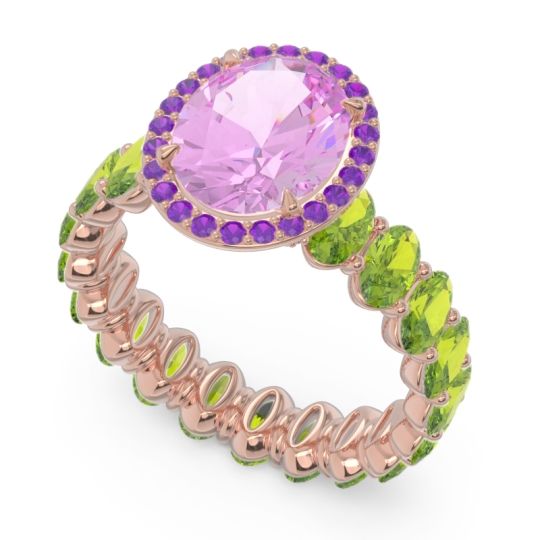 Ornate Halo Oval Rajakula Ring