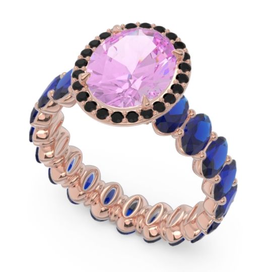Ornate Halo Oval Rajakula Ring