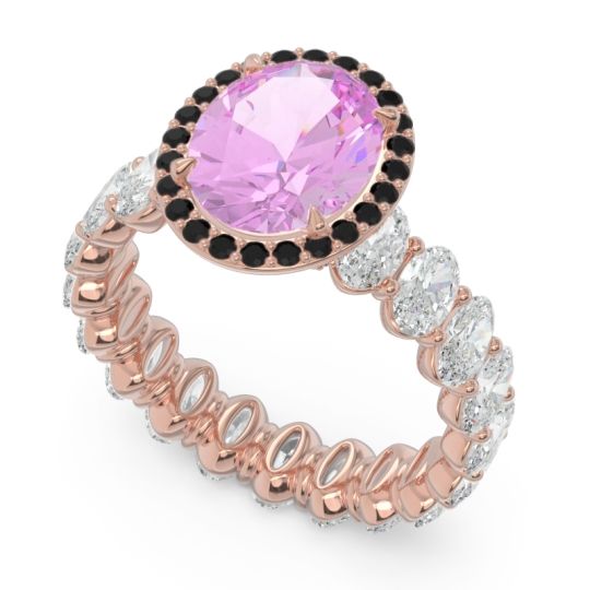 Ornate Halo Oval Rajakula Ring