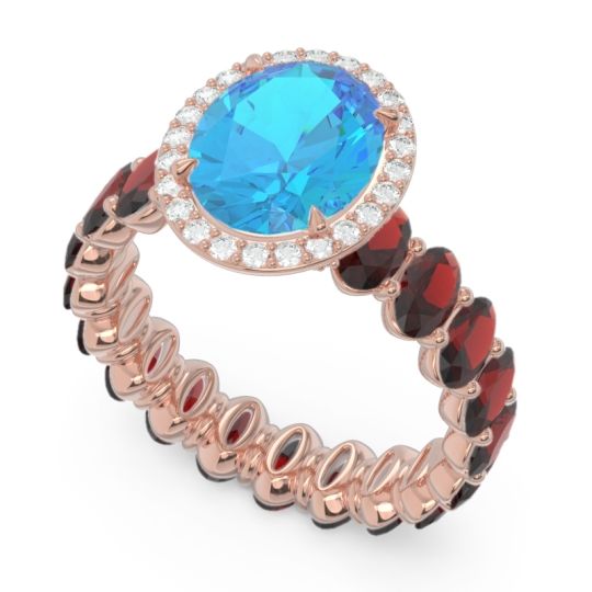 Ornate Halo Oval Rajakula Ring