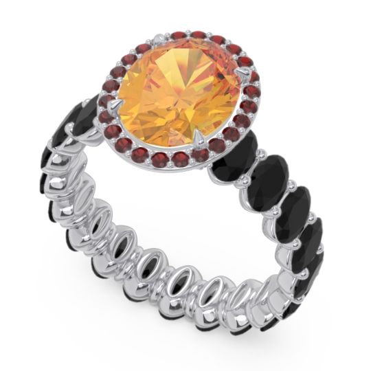 Ornate Halo Oval Rajakula Ring