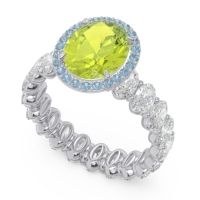 Ornate Halo Oval Rajakula Ring