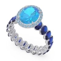 Ornate Halo Oval Rajakula Ring