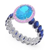 Ornate Halo Oval Rajakula Ring
