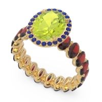Ornate Halo Oval Rajakula Ring